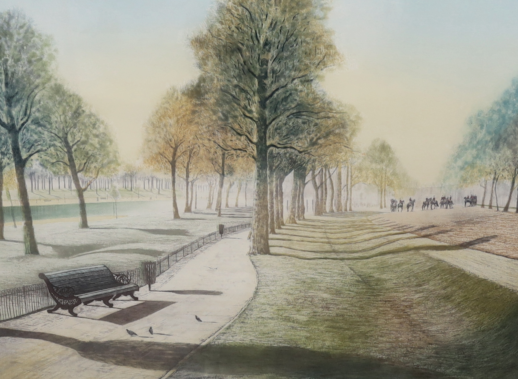 Peter Eastham (b.1956), colour etching, 'Mid Summer Walk II', signed in pencil, limited edition 107/210, 57 x 74cm